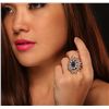 Image 2 : 18KT and 14KT Yellow Gold 3.20ct Sapphire and Diamond Ring