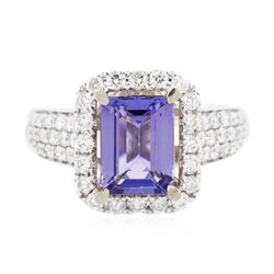 14KT Two-Tone Gold 2.22ct Tanzanite and Diamond Ring