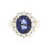 Image 3 : 14KT Yellow Gold 5.48ct Tanzanite and Diamond Ring