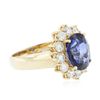 Image 4 : 14KT Yellow Gold 5.48ct Tanzanite and Diamond Ring