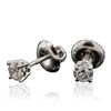 Image 2 : 14KT White Gold 0.34ctw Diamond Stud Earrings