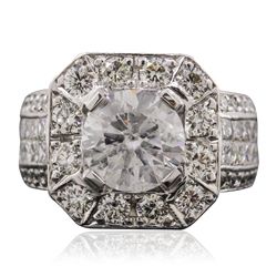 14KT White Gold 5.79ctw Diamond Ring