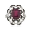 Image 1 : 14KT White Gold 7.83ct Ruby and Diamond Ring