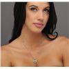 Image 1 : 14KT White Gold 0.55ctw Diamond Pendant With Chain