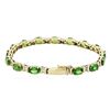 Image 2 : 14KT Yellow Gold 10.05ctw Tsavorite and Diamond Bracelet