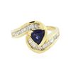 Image 1 : 14KT Yellow Gold 0.81ct Tanzanite and Diamond Ring