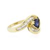 Image 2 : 14KT Yellow Gold 0.81ct Tanzanite and Diamond Ring