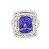 Image 1 : 14KT Two-Tone 6.65ct Tanzanite and Diamond Ring