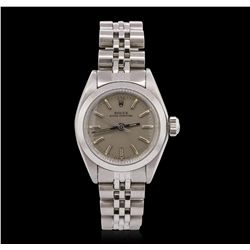 Ladies Rolex Stainless Steel Oyster Perpetual Wristwatch