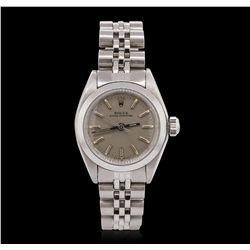 Ladies Rolex Stainless Steel Oyster Perpetual Wristwatch