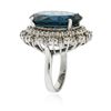 Image 5 : 14KT White Gold 5.63ct Topaz and Diamond Ring