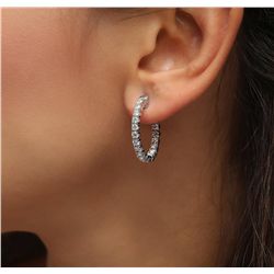 14KT White Gold 2.17ctw Diamond Earrings