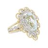 Image 2 : 14KT Yellow Gold 5.72ct Aquamarine and Diamond Ring