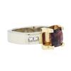 Image 2 : 14KT Two-Tone Gold 4.87ct Almandite and Diamond Ring