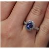 Image 1 : 14KT White Gold 2.95ct Tanzanite and Diamond Ring