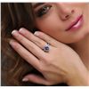 Image 2 : 14KT White Gold 2.95ct Tanzanite and Diamond Ring