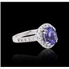 Image 4 : 14KT White Gold 2.95ct Tanzanite and Diamond Ring