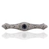 Image 2 : 18KT White Gold 1.58ct Sapphire and Diamond Brooch