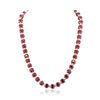 Image 3 : 14KT Yellow Gold 73.48ctw Ruby and Diamond Necklace