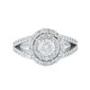 Image 1 : 14KT White Gold 1.12ctw Diamond Ring