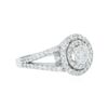 Image 2 : 14KT White Gold 1.12ctw Diamond Ring