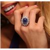Image 1 : 14KT White Gold 9.20ct Tanzanite and Diamond Ring