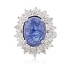 Image 3 : 14KT White Gold 9.20ct Tanzanite and Diamond Ring