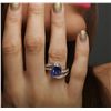 Image 2 : 18KT White Gold 3.59ct Tanzanite and Diamond Ring