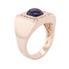 Image 2 : 14KT Rose Gold 4.31ct Sapphire and Diamond Ring