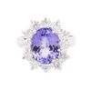 Image 1 : 14KT White Gold 3.80ct Tanzanite and Diamond Ring