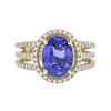 Image 3 : 14KT Yellow Gold 3.12ct Tanzanite and Diamond Ring