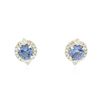 Image 1 : 14KT White Gold 2.34ctw Tanzanite and Diamond Earrings