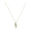 Image 2 : 14KT Yellow Gold 0.10ctw Diamond Pendant With Chain