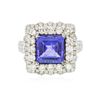 Image 3 : 14KT White Gold 4.23ct Tanzanite and Diamond Ring