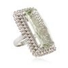 Image 4 : 14KT White Gold 31.56ct Quartz and Diamond Ring