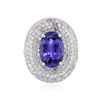 Image 3 : 14KT White Gold 4.84ct Tanzanite and Diamond Ring