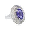 Image 4 : 14KT White Gold 4.84ct Tanzanite and Diamond Ring