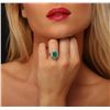 Image 2 : 14KT White Gold 3.41ct Emerald and Diamond Ring