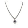 Image 3 : 14KT White Gold 4.08ct Tanzanite and Diamond Necklace