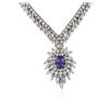 Image 4 : 14KT White Gold 4.08ct Tanzanite and Diamond Necklace