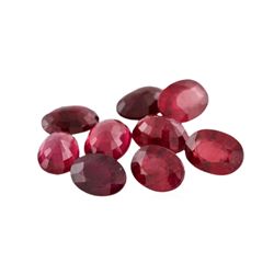 9.54ctw. Oval Cut Ruby Parcel