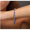 Image 1 : 14KT White Gold 15.96ctw Tanzanite and Diamond Bracelet