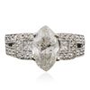 Image 1 : 18KT White Gold EGL Certified 2.99ctw Diamond Ring