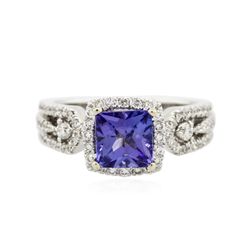 18KT White Gold 1.62ct Tanzanite and Diamond Ring