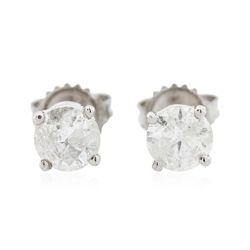 14KT White Gold 1.38ctw Diamond Stud Earrings