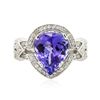 Image 3 : 14KT White Gold 5.47ct Tanzanite and Diamond Ring