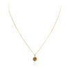 Image 3 : 14KT Yellow Gold 1.22ct Citrine Quartz and Diamond Pendant With Chain