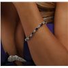 Image 5 : 14KT White Gold 8.58ctw Sapphire and Diamond Bracelet