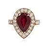 Image 3 : 14KT Rose Gold 5.01ct Ruby and Diamond Ring