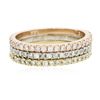 Image 1 : 14KT Three-Tone Gold 0.70ctw Diamond Rings